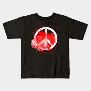 Peace of a Rainbow - Red White Kids T-Shirt